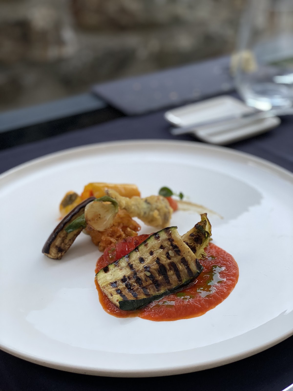 Vegetarian plate served at the restaurant